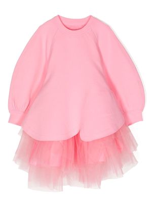 jnby by JNBY tulle-panel sweatshirt dress - Pink
