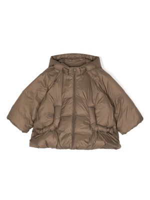 jnby by JNBY zip-up hooded down jacket - Brown