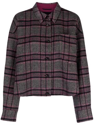 JNBY check-pattern button-up jacket - Purple