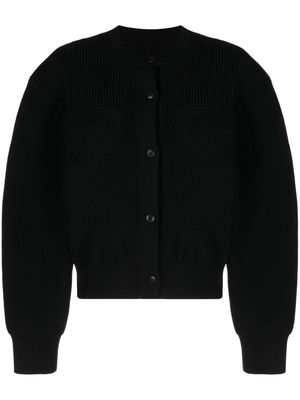 JNBY contoured-rib cardigan - Black