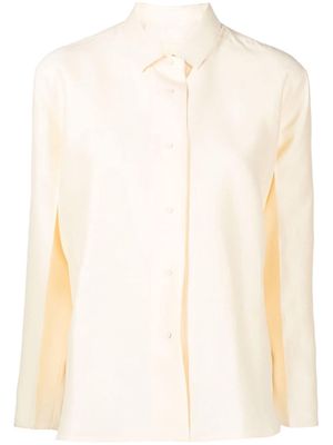 JNBY cotton-silk long-sleeved shirt - Yellow