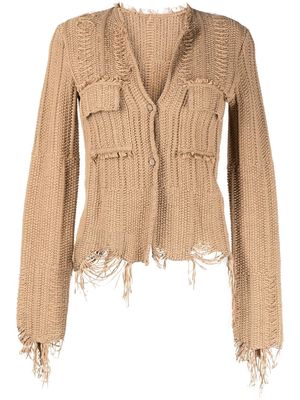 JNBY cropped button-up cardigan - Brown