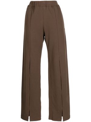JNBY cut-out-detail cotton track pants - Brown