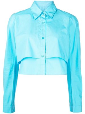 JNBY double-layer cropped shirt - Blue