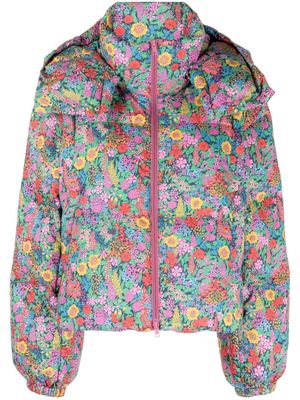 JNBY floral-print cropped puffer jacket - Multicolour