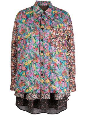 JNBY floral-print panelled jacket - Multicolour