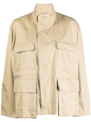 JNBY funnel-neck cotton jacket - Brown