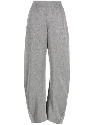 JNBY glitter-detail cotton-blend track pants - Silver