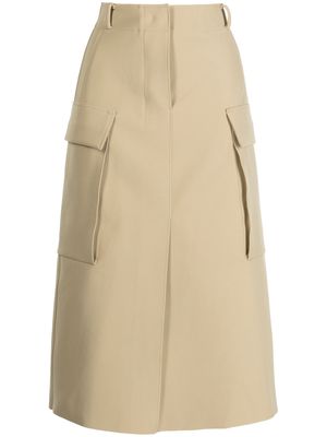 JNBY high-waist midi skirt - Brown