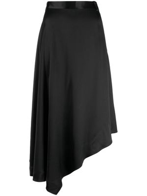 JNBY high-waisted asymmetric midi skirt - Black