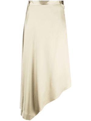 JNBY high-waisted asymmetric midi skirt - Neutrals