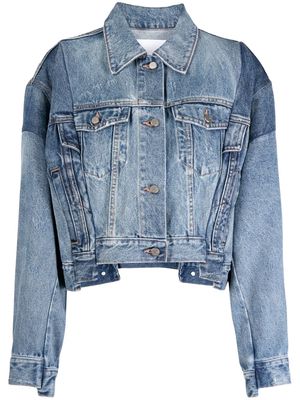 JNBY layered patchwork denim jacket - Blue