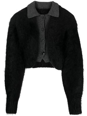 JNBY layered spread-collar cardigan - Black