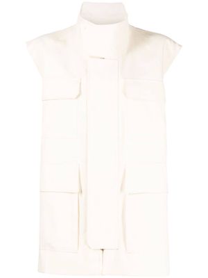 JNBY oversized sleeveless vest - White