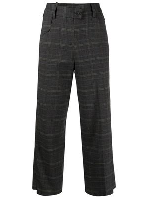 JNBY plaid cropped trousers - Grey