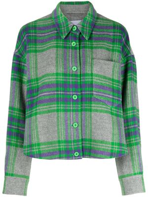 JNBY plaid-pattern button-up jacket - Grey