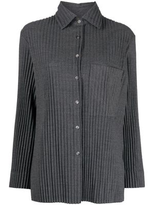 JNBY pleated button-up shirt - Grey