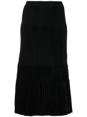 JNBY ribbed-knit mid-length skirt - Black