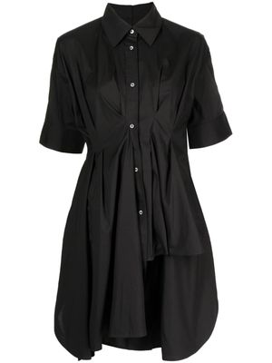 JNBY short-sleeve asymmetric mini dress - Black