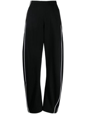 JNBY side-stripe cotton track pants - Black