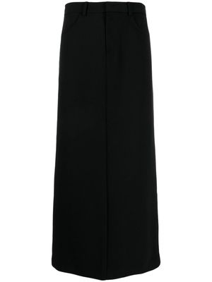 JNBY wool-blend straight maxi skirt - Black