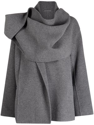 JNBY wrap-design wool-blend jacket - Grey