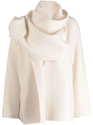 JNBY wrap-design wool-blend jacket - White