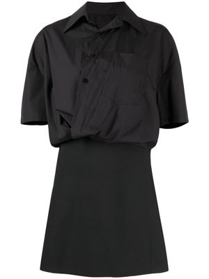 JNBY wrapped short-sleeved dress - Black