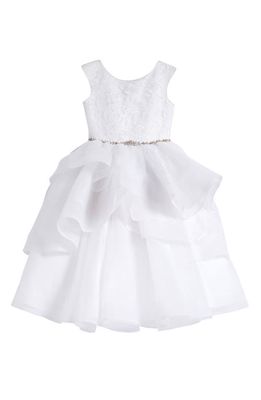 Joan Calabrese for Macis Design Kids' Floral Tiered First Communion Dress in White