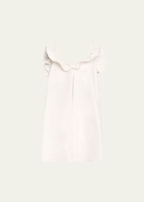 Joan Ruffle-Trim Mini Dress