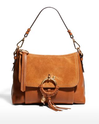 Joan Small Suede/Leather Hobo Bag