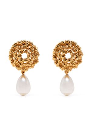 Joanna Laura Constantine gold-plated pearl drop earrings