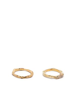 Joanna Laura Constantine set-of-two gold-plated rings