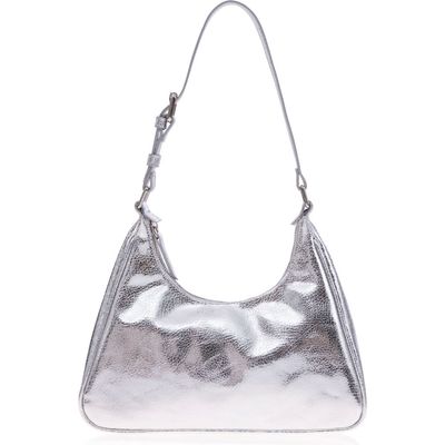 Joanna Maxham Prism Hobo in Silver Pebbled 