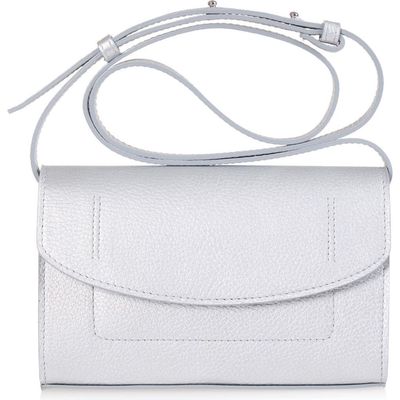 Joanna Maxham The Runthrough Mini in Silver Pebbled Leather 