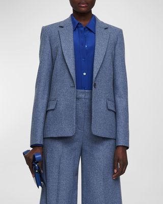 Joaquim Single-Button Stretch Flannel Jacket
