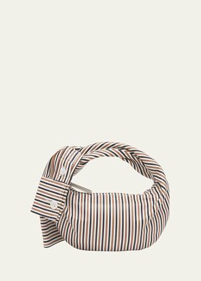 Jodie Mini Shirt Stripe-Print Top-Handle Bag