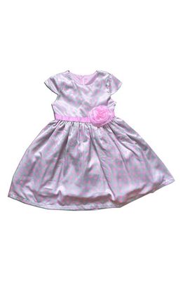 JOE-ELLA Polka Dot Satin Dress in Pink
