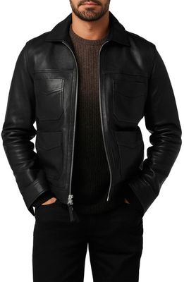 Joe's Ellis Leather Jacket in Black