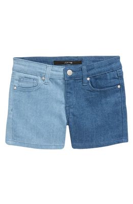 Joe's Kids' Billie Colorblock Denim Shorts in Bleach Blue