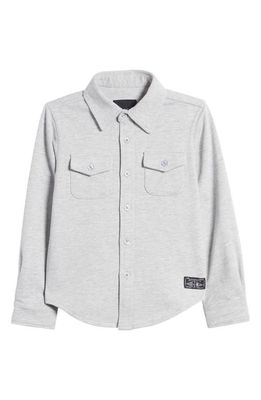 Joe's Kids' Button-Up Knit Shirt in Grey Heather