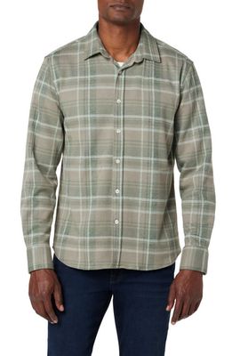 Joe's The Logger Plaid Knit Button-Up Shirt in Sage Plaid