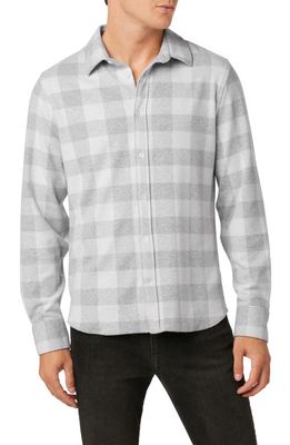 Joe's The Logger Stretch Knit Button-Up Shirt in Iron Plaid