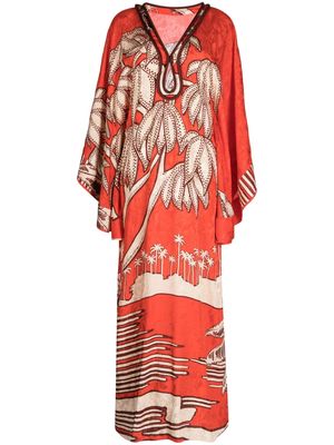 Johanna Ortiz Africa Oriental tunic dress - Orange