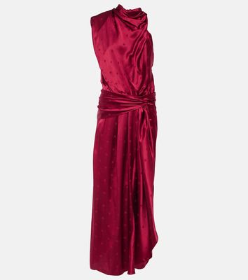 Johanna Ortiz Asymmetric silk jacquard midi dress