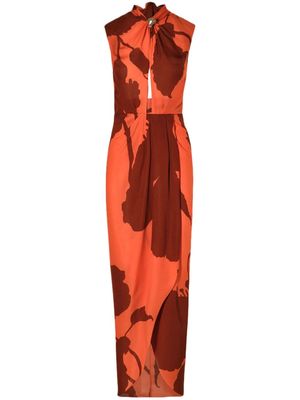 Johanna Ortiz Inspiring Vistas silk maxi dress - Orange