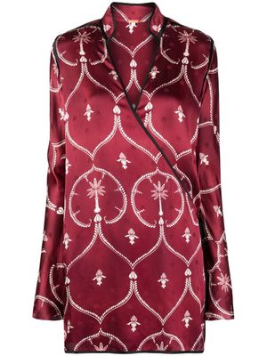 Johanna Ortiz paisley-print silk minidress - Red