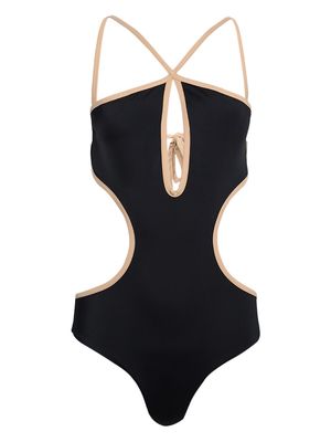 Johanna Ortiz Rough Sea tie-fastening swimsuit - Black