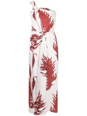 Johanna Ortiz Southern Pacific one-shoulder dress - White