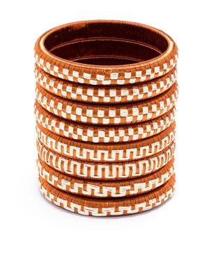 Johanna Ortiz Tocapu Geometry bangle bracelet - Orange